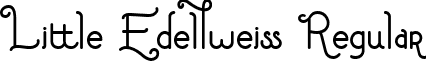 Little Edellweiss Regular font | Little Edelweiss.ttf