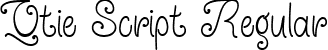 Qtie Script Regular font | Qtie Script -TTF.ttf