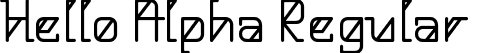 Hello Alpha Regular font | Hello Alpha.otf