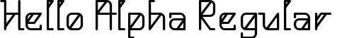 Hello Alpha Regular font | Hello Alpha.ttf