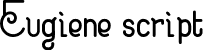 Eugiene script font | Eugiene.ttf