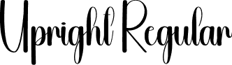 Upright Regular font | Upright.otf