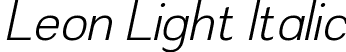 Leon Light Italic font | Leon-Light-Italic-trial.ttf