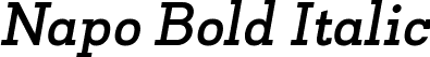 Napo Bold Italic font | Napo-Bold-Italic-trial.ttf