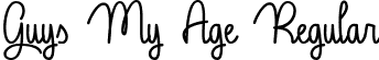 Guys My Age Regular font | Guys My Age - TTF.ttf