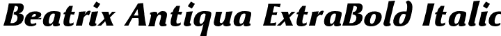 Beatrix Antiqua ExtraBold Italic font | Beatrix-Antiqua-ExtraBold-Italic-trial.ttf