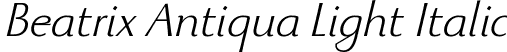 Beatrix Antiqua Light Italic font | Beatrix-Antiqua-Light-Italic-trial.ttf