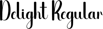 Delight Regular font | Delight.otf