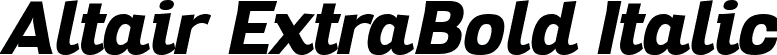 Altair ExtraBold Italic font | Altair-Extrabold-Italic-trial.ttf