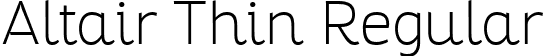 Altair Thin Regular font | Altair-Thin-trial.ttf