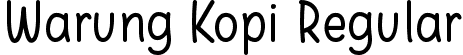 Warung Kopi Regular font | Warung Kopi.otf