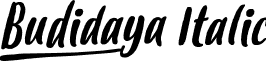 Budidaya Italic font | Budidaya Italic.otf