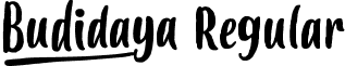 Budidaya Regular font | Budidaya Regular.otf