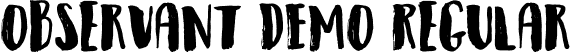 Observant DEMO Regular font | observantDEMO.otf