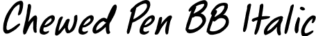 Chewed Pen BB Italic font | ChewedPenBB_ital.otf