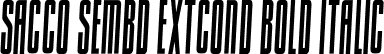 Sacco SemBd ExtCond Bold Italic font | Sacco-SemBdUltCondObliq.ttf