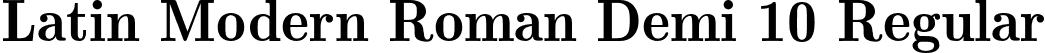 Latin Modern Roman Demi 10 Regular font | lmromandemi10-regular.otf