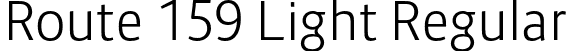 Route 159 Light Regular font | Route159-Light.otf