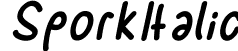 SporkItalic font | SporkItalic.ttf