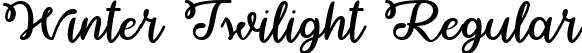 Winter Twilight Regular font | Winter Twilight.ttf