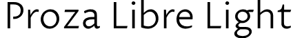 Proza Libre Light font | ProzaLibre-Light.ttf