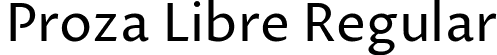 Proza Libre Regular font | ProzaLibre-Regular.ttf