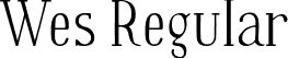 Wes Regular font | Wes Webfont.ttf