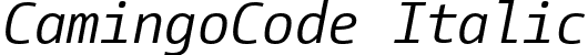 CamingoCode Italic font | CamingoCode-Italic.ttf