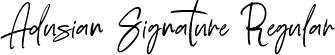 Adusian Signature Regular font | Adusian Signature.ttf