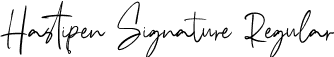 Hastipen Signature Regular font | Hastipen Signature.ttf