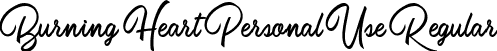 Burning Heart Personal Use Regular font | Burning Heart Personal Use.ttf