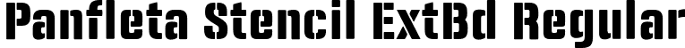 Panfleta Stencil ExtBd Regular font | PanfletaStencil-ExtraBold.ttf