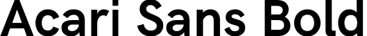 Acari Sans Bold font | AcariSans-Bold.ttf