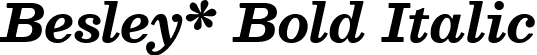 Besley* Bold Italic font | Besley-BoldItalic.ttf