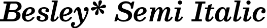 Besley* Semi Italic font | Besley-SemiItalic.ttf