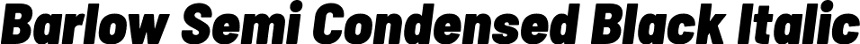 Barlow Semi Condensed Black Italic font | BarlowSemiCondensed-BlackItalic.ttf