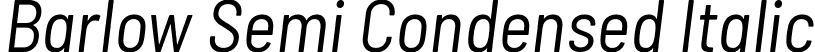 Barlow Semi Condensed Italic font | BarlowSemiCondensed-Italic.ttf