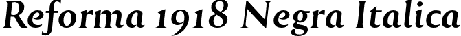 Reforma 1918 Negra Italica font | Reforma1918-NegraItalica.otf