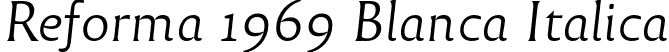 Reforma 1969 Blanca Italica font | Reforma1969-BlancaItalica.otf