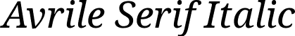 Avrile Serif Italic font | AvrileSerif-Italic.ttf