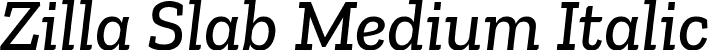 Zilla Slab Medium Italic font | ZillaSlab-MediumItalic.ttf