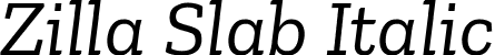 Zilla Slab Italic font | ZillaSlab-Italic.ttf