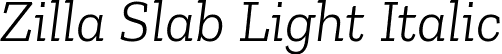 Zilla Slab Light Italic font | ZillaSlab-LightItalic.ttf