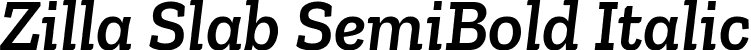 Zilla Slab SemiBold Italic font | ZillaSlab-SemiBoldItalic.ttf