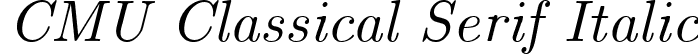 CMU Classical Serif Italic font | cmunci.ttf