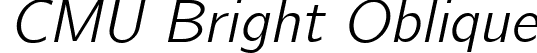 CMU Bright Oblique font | cmunbmo.ttf