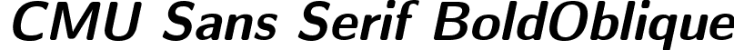 CMU Sans Serif BoldOblique font | cmunso.ttf