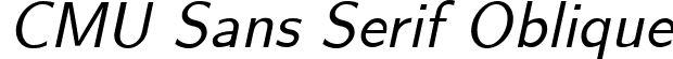 CMU Sans Serif Oblique font | cmunsi.ttf