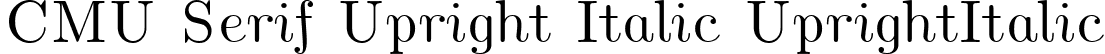 CMU Serif Upright Italic UprightItalic font | cmunui.ttf