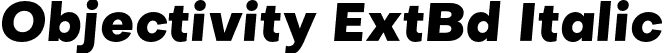 Objectivity ExtBd Italic font | Objectivity-ExtraBoldSlanted.otf